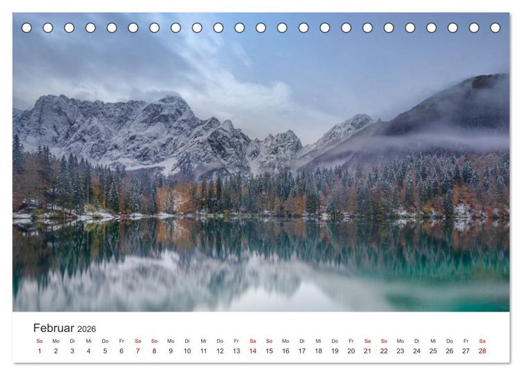 Produktbild: Bezaubernde Bergseen (Tischkalender 2026 DIN A5 quer), CALVENDO Monatskalender