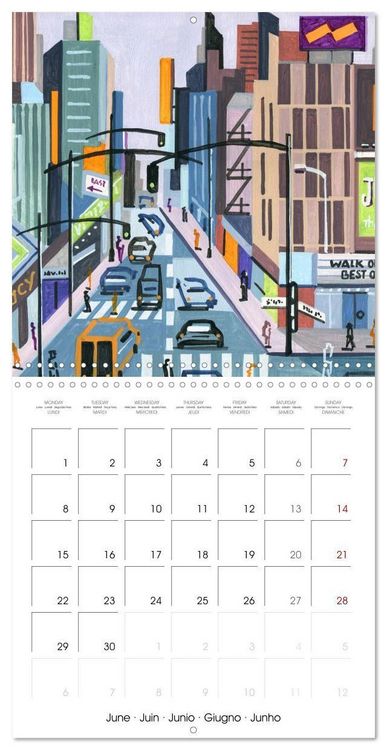 Produktbild: NEW YORK, d'hier &agrave; aujourd'hui (Calendrier mural carr&eacute; 2026 30x30 cm) Calendrier double avec une page pour vos prises de notes