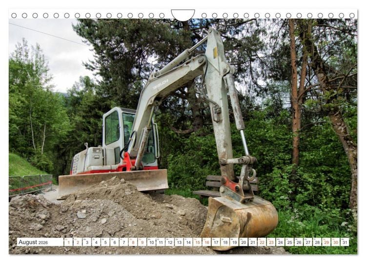 Produktbild: Baumaschinen - Maschinen auf der Baustelle (Wandkalender 2026 DIN A4 quer), CALVENDO Monatskalender