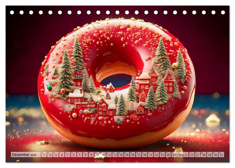Produktbild: Donuts - Eine Reise durch die Jahreszeiten (Tischkalender 2026 DIN A5 quer), CALVENDO Monatskalender
