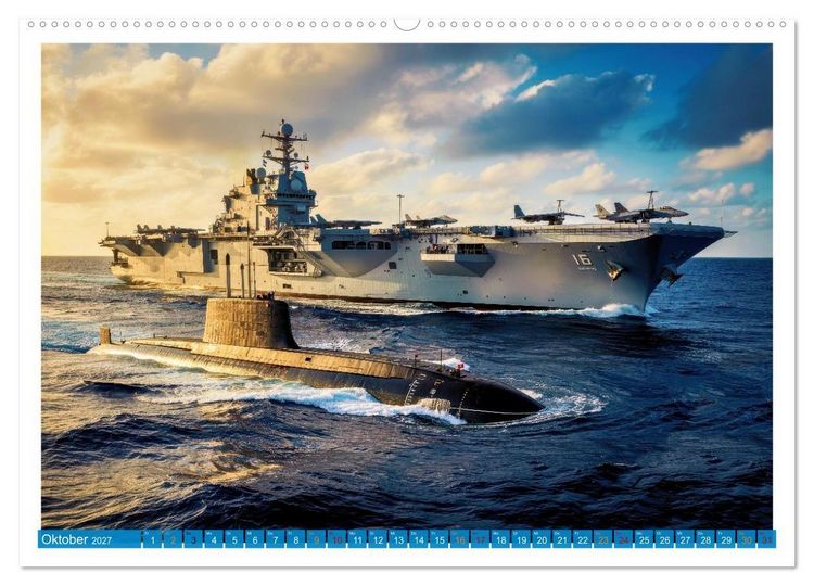 Produktbild: Flugzeugtr&auml;ger - Macht aus Stahl (Wandkalender 2027 DIN A2 quer), CALVENDO Monatskalender