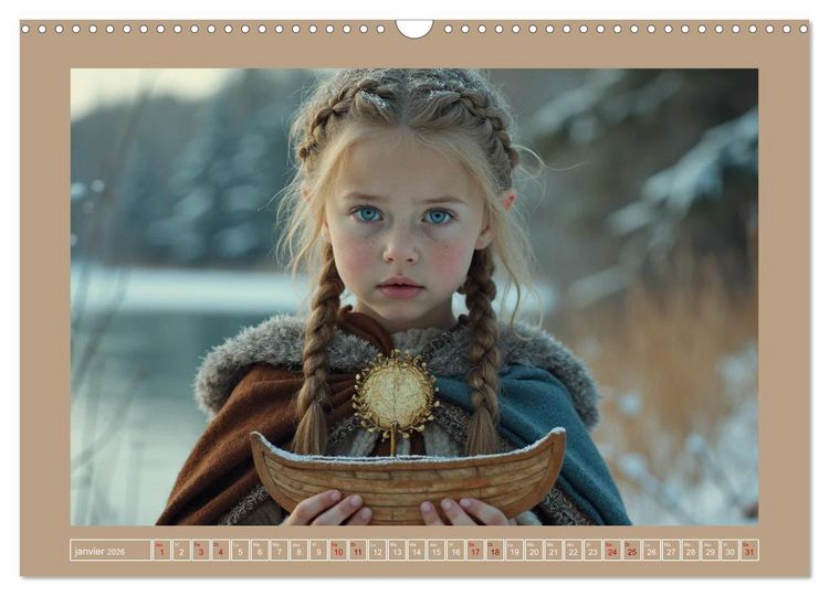 Produktbild: Petits Vikings (Calendrier mural 2026 DIN A3 vertical), CALVENDO calendrier mensuel