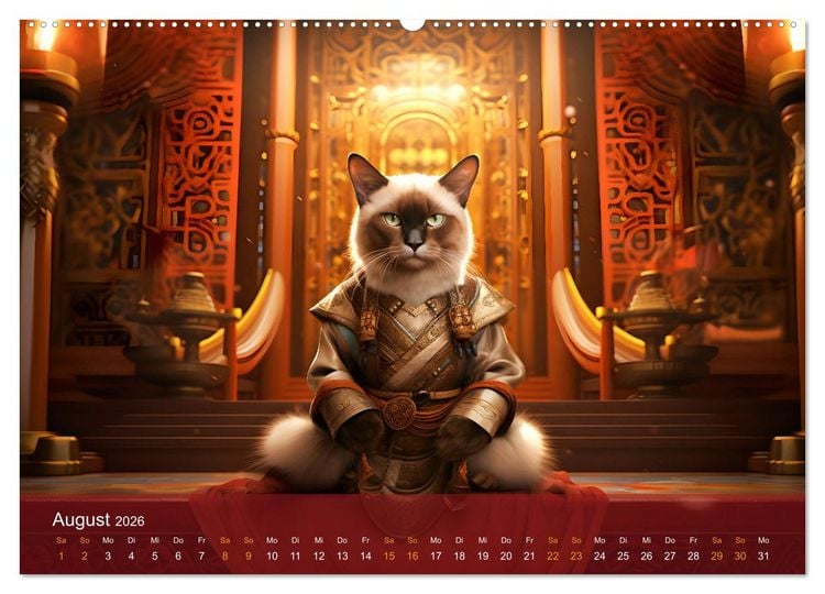 Produktbild: Charaktiere Katzen dieser Welt (Wandkalender 2026 DIN A2 quer), CALVENDO Monatskalender