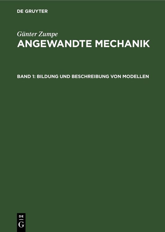Produktbild: Bildung und Beschreibung von Modellen