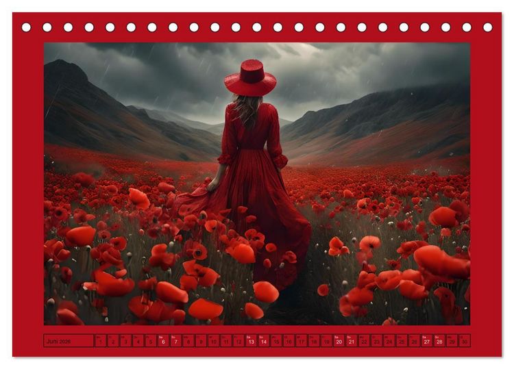 Produktbild: Regenzauber - Frauen im Wandel der Jahreszeiten (Tischkalender 2026 DIN A5 quer), CALVENDO Monatskalender
