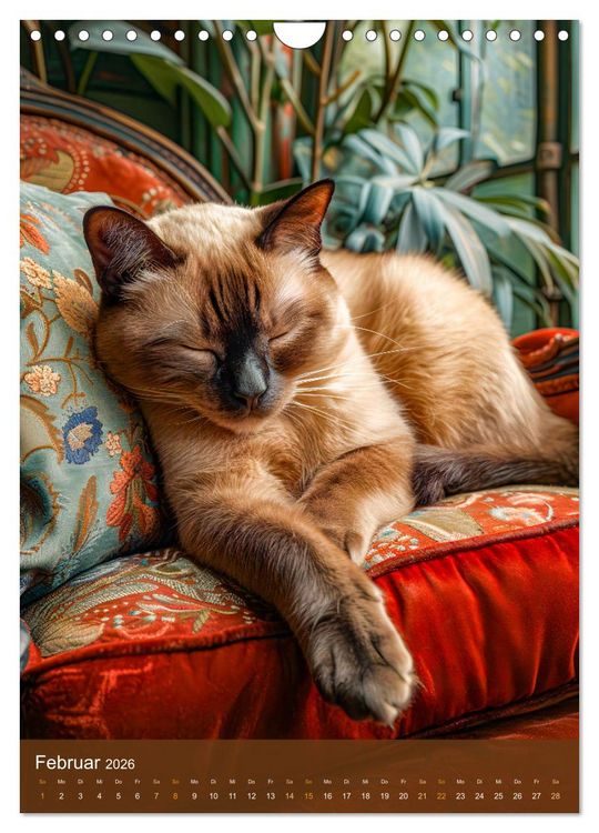Produktbild: Kuschelkatzen - Fellnasen im Schlummerland (Wandkalender 2026 DIN A4 hoch), CALVENDO Monatskalender