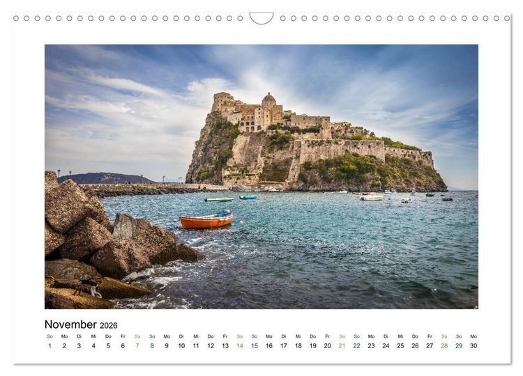 Produktbild: Sehnsuchtsinseln Capri und Ischia (Wandkalender 2026 DIN A3 quer), CALVENDO Monatskalender