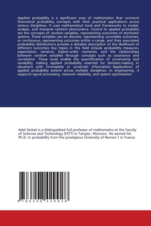 Produktbild: Applied Probability: Concepts and Applications of Random Variables