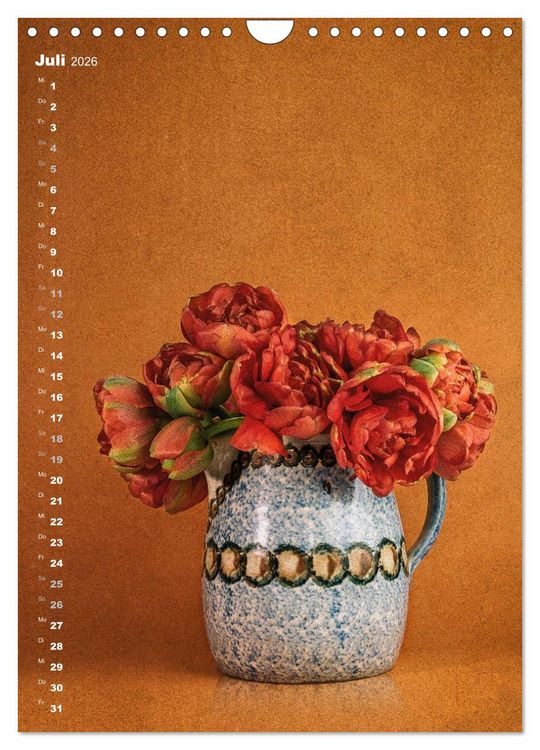 Produktbild: Blumenschmuck in Bunzlau Keramik (Wandkalender 2026 DIN A4 hoch), CALVENDO Monatskalender