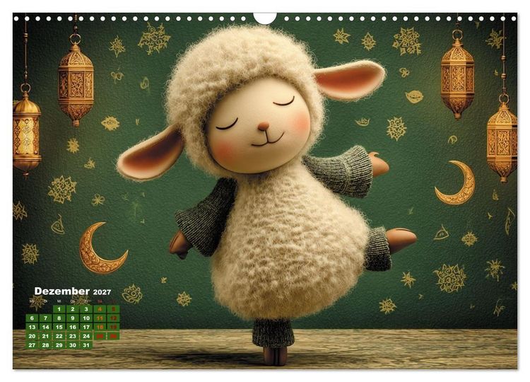 Produktbild: Vom Gl&uuml;ck ein Schaf zu sein (Wandkalender 2027 DIN A3 quer), CALVENDO Monatskalender