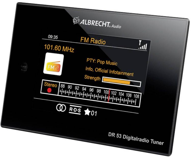 Produktbild: Albrecht DR 53 DAB+/UKW/Bluetooth Tischradio DAB, DAB+, UKW Inkl. Fernbedienung, Spotify Schwarz