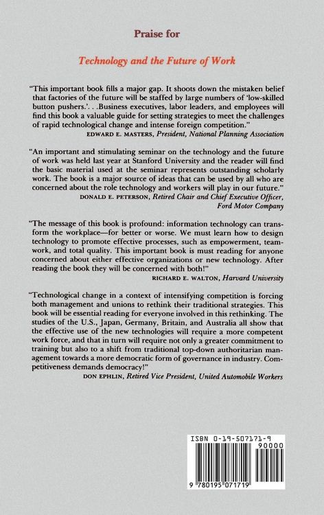 Produktbild: Technology and the Future of Work
