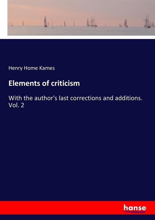 Produktbild: Elements of criticism