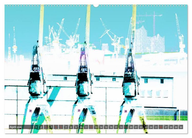 Produktbild: Photo-Art / Hamburg Hafen (hochwertiger Premium Wandkalender 2026 DIN A2 quer), Kunstdruck in Hochglanz
