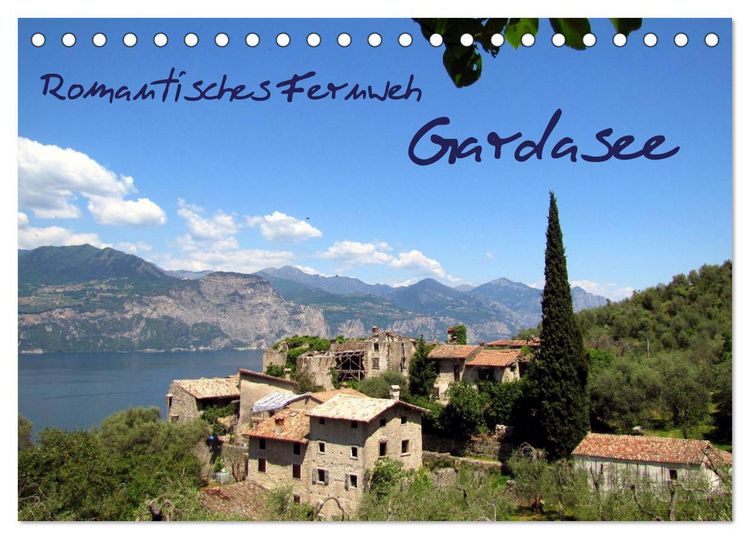 Produktbild: Romantisches Fernweh - Gardasee (Tischkalender 2026 DIN A5 quer), CALVENDO Monatskalender