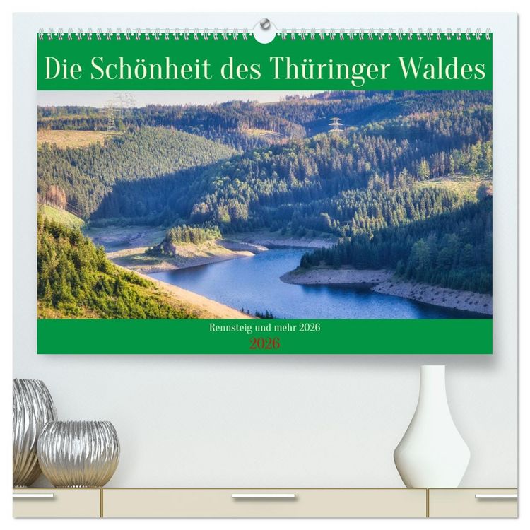 Produktbild: Die Sch&ouml;nheit des Th&uuml;ringer Waldes (hochwertiger Premium Wandkalender 2026 DIN A2 quer), Kunstdruck in Hochglanz