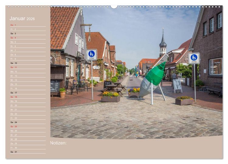 Produktbild: Hooksiel im Friesland (Wandkalender 2026 DIN A2 quer), CALVENDO Monatskalender