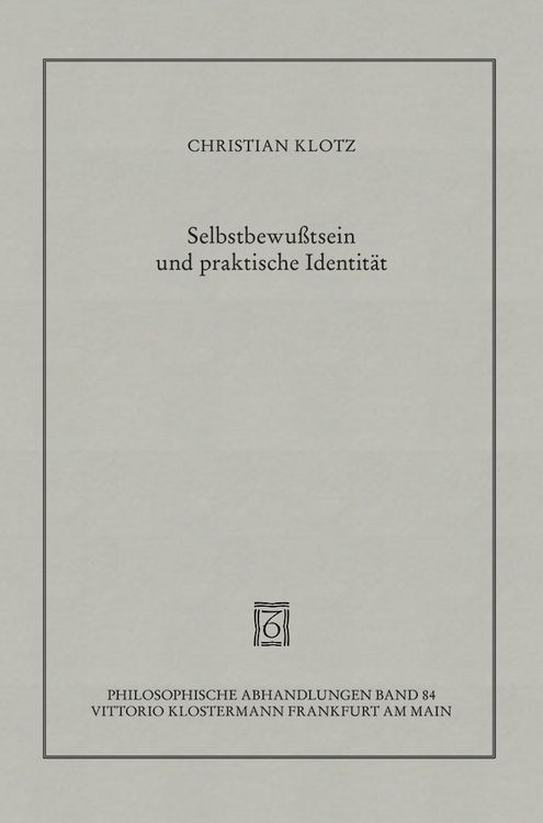 Produktbild: Selbstbewusstsein und praktische Identit&auml;t