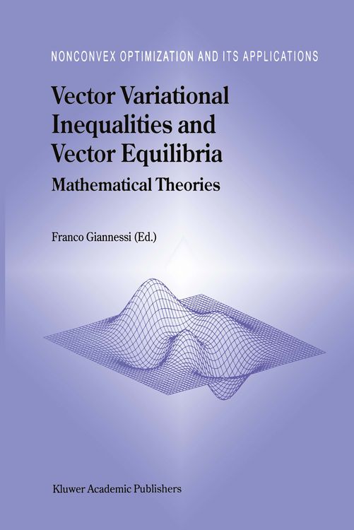 Produktbild: Vector Variational Inequalities and Vector Equilibria