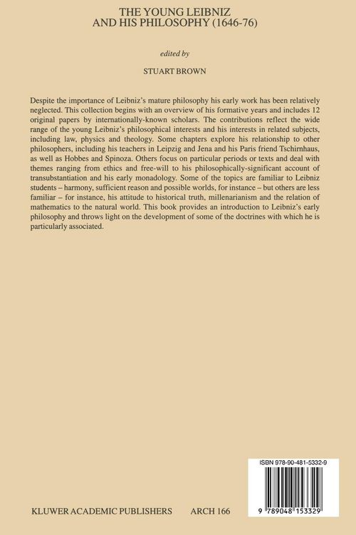 Produktbild: The Young Leibniz and his Philosophy (1646&ndash;76)