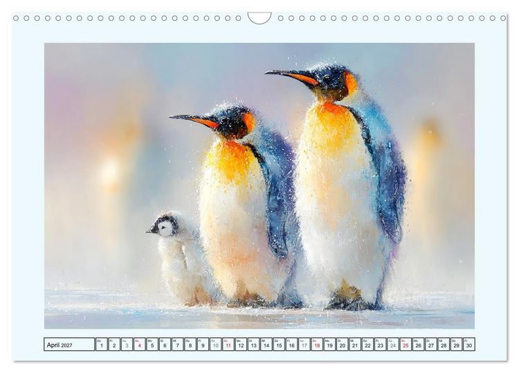 Produktbild: Pinguine. Momente im ewigen Eis (Wandkalender 2027 DIN A3 quer), CALVENDO Monatskalender