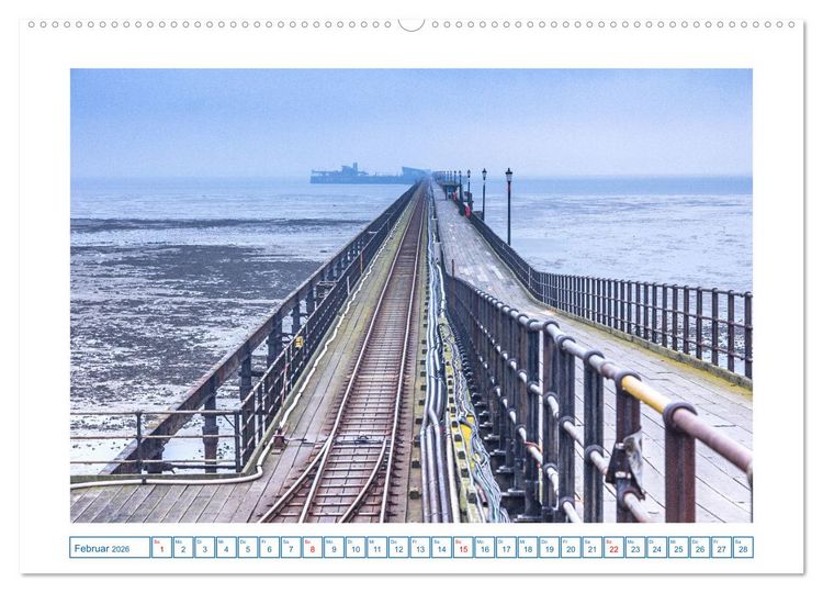 Produktbild: Seebr&uuml;cken im Vereinigten K&ouml;nigreich (Wandkalender 2026 DIN A2 quer), CALVENDO Monatskalender