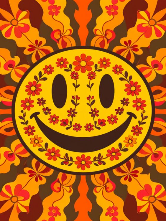Produktbild: CALVENDO Puzzle Retro Smiley Face - Groovy Happy Vibes | 1000 Teile Lege-Gr&ouml;&szlig;e 64x48cm Foto-Puzzle f&uuml;r gl&uuml;ckliche Stunden