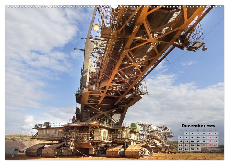 Produktbild: Giganten im Tagebau Garzweiler II (Wandkalender 2026 DIN A2 quer), CALVENDO Monatskalender