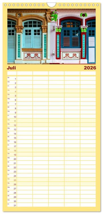 Produktbild: Familienplaner 2026 - Singapur - Die Stadt am Puls der Zeit. mit 5 Spalten (Wandkalender, 21 x 45 cm) CALVENDO