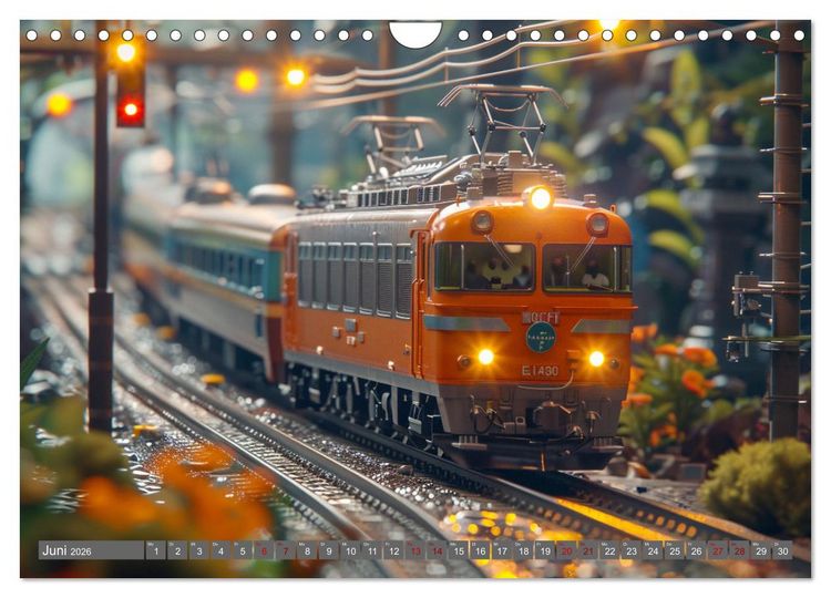 Produktbild: Modelleisenbahnen sind cool (Wandkalender 2026 DIN A4 quer), CALVENDO Monatskalender