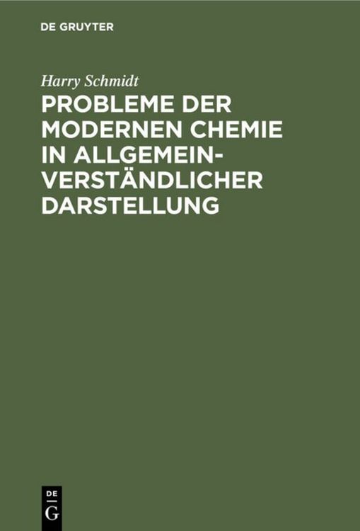 Produktbild: Probleme der modernen Chemie in allgemeinverst&auml;ndlicher Darstellung