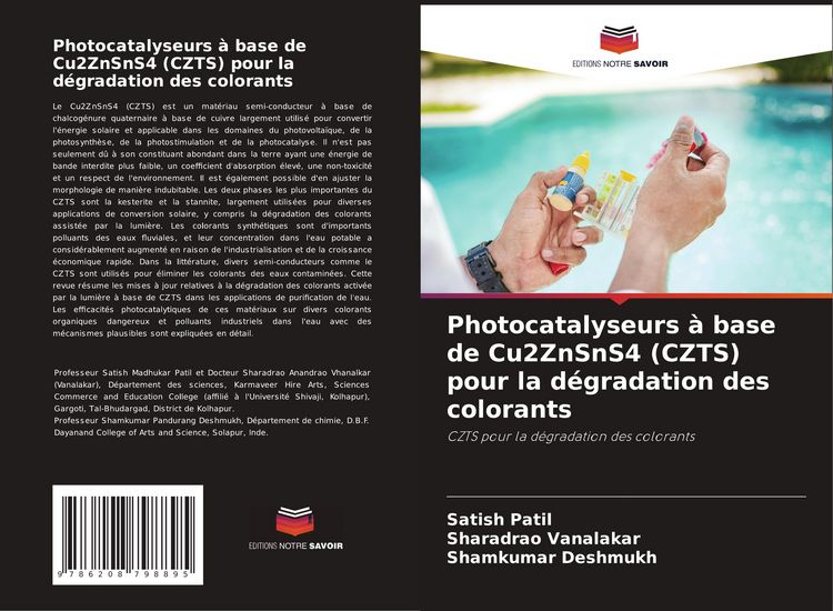Produktbild: Photocatalyseurs &agrave; base de Cu2ZnSnS4 (CZTS) pour la d&eacute;gradation des colorants