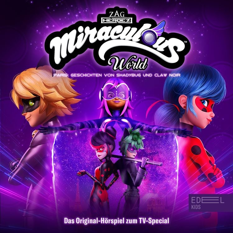 Produktbild: Miraculous World - Paris: Geschichten von Shadybug und Claw Noir (Das Original-H&ouml;rspiel zum TV-Special)