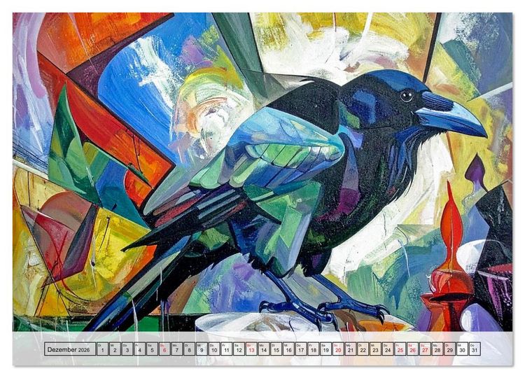 Produktbild: Farbenfrohe Tierbilder (Wandkalender 2026 DIN A3 quer), CALVENDO Monatskalender