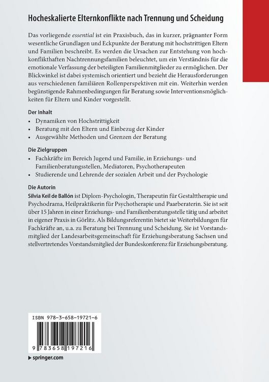 Produktbild: Hocheskalierte Elternkonflikte nach Trennung und Scheidung