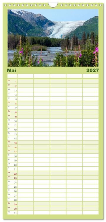 Produktbild: Familienplaner 2027 - Alaska und Kanada mit 5 Spalten (Wandkalender, 21 x 45 cm) CALVENDO