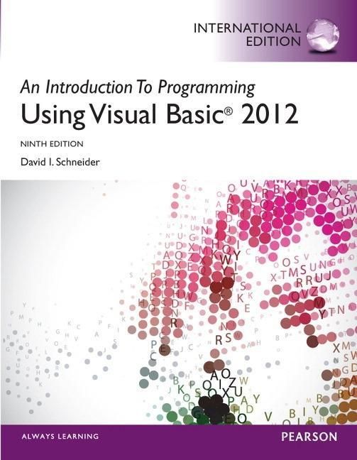 Produktbild: Schneider, D: An Introduction to Programming with Visual Bas