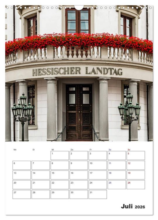 Produktbild: Wiesbaden Terminplaner (Wandkalender 2026 DIN A3 hoch), CALVENDO Monatskalender