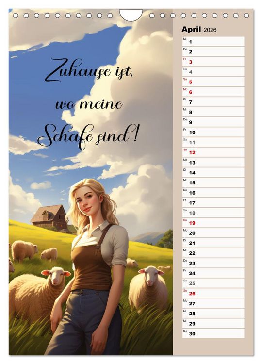 Produktbild: Sch&auml;ferspr&uuml;che (Wandkalender 2026 DIN A4 hoch), CALVENDO Monatskalender
