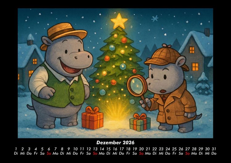 Produktbild: Sash & Sashito - Detektivmission durchs Jahr 2026 Fotokalender DIN A3