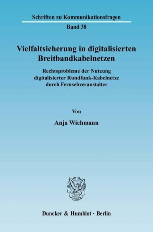 Produktbild: Vielfaltsicherung in digitalisierten Breitbandkabelnetzen.