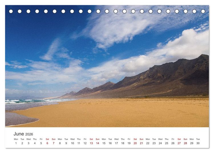 Produktbild: Fuerteventrua The volcanic island (Desk Calendar 2026 DIN A5 landscape), CALVENDO 12 Month DeskCalendar