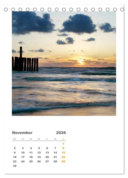 Produktbild: Hollands Strandparadies Zeeland (Tischkalender 2026 DIN A5 hoch), CALVENDO Monatskalender