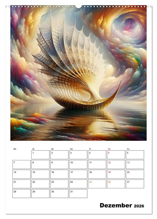 Produktbild: Geflochtene Kunstwelten (hochwertiger Premium Wandkalender 2026 DIN A2 hoch), Kunstdruck in Hochglanz