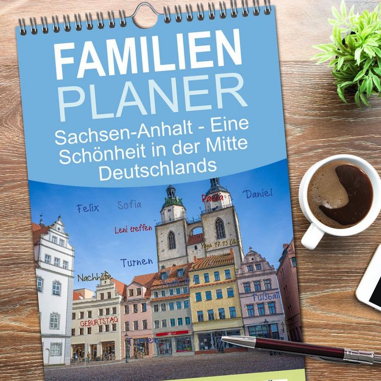 Produktbild: Familienplaner 2026 - Sachsen-Anhalt - Eine Sch&ouml;nheit in der Mitte Deutschlands mit 5 Spalten (Wandkalender, 21 x 45 cm) CALVENDO