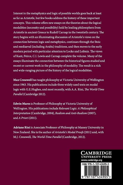 Produktbild: Logical Modalities from Aristotle to Carnap
