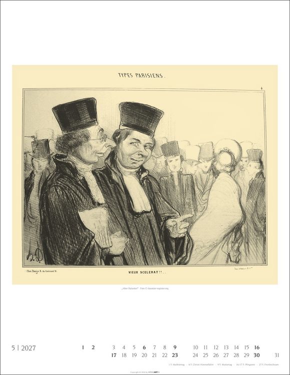 Produktbild: Honor&eacute; Daumier: Die Juristen Kalender 2027