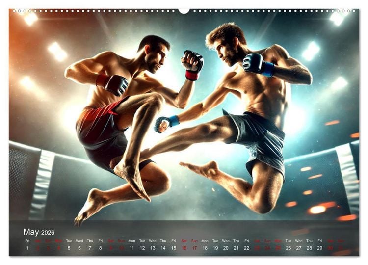 Produktbild: MMA UK - The ultimate fight (Wall Calendar 2026 DIN A2 landscape), CALVENDO 12 Month Wall Calendar