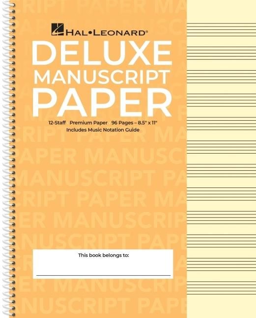 Produktbild: Deluxe Wirebound Super Premium Manuscript Paper Notebook (Gold Cover) - 96-Page Music Staff Paper Notebook - Durable Sheet Music Notebook - Lined Chart Paper Notebook with Notation Guide