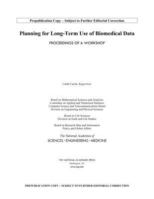 Produktbild: Planning for Long-Term Use of Biomedical Data